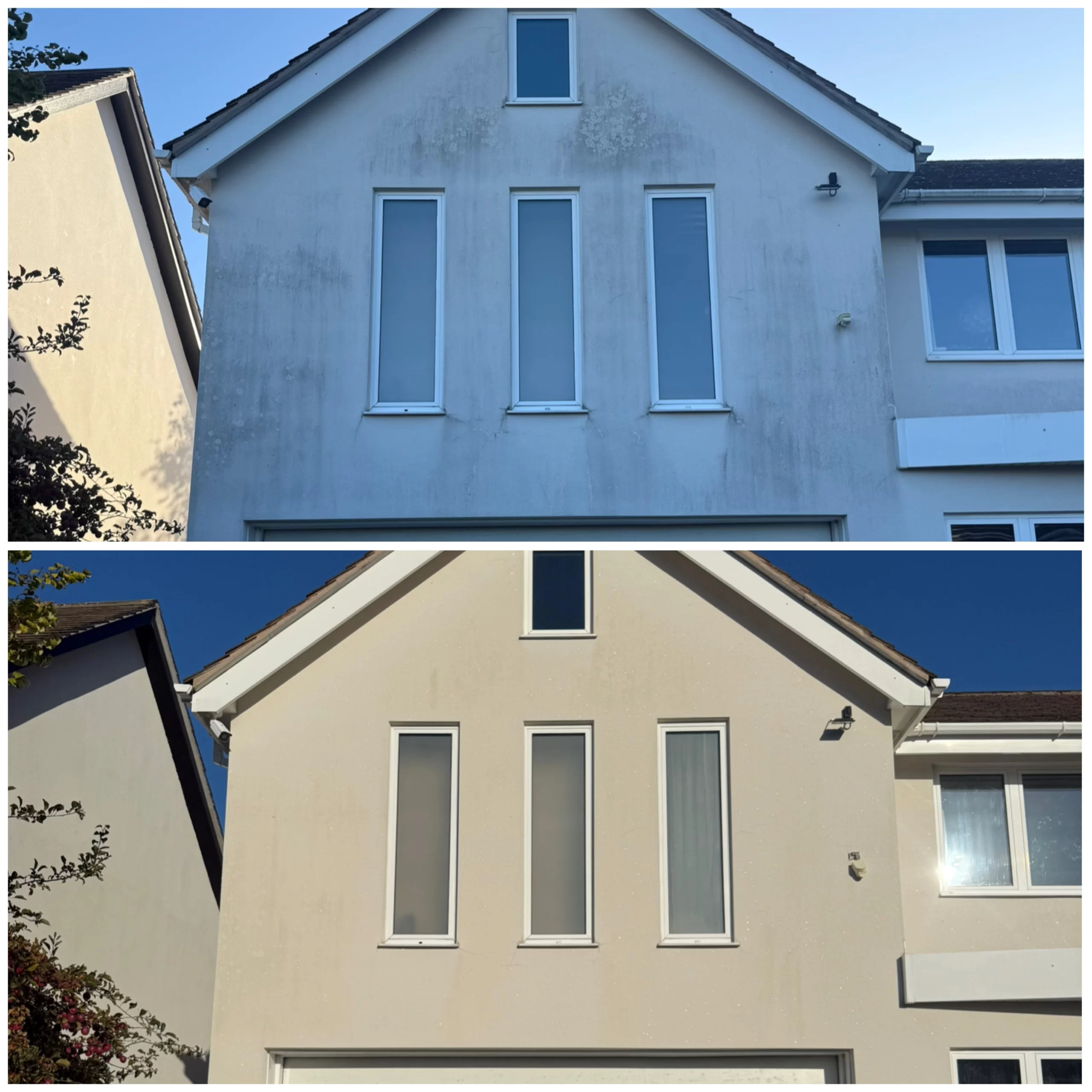 Render cleaning and softwash treatment in Alderley Edge by ProShine